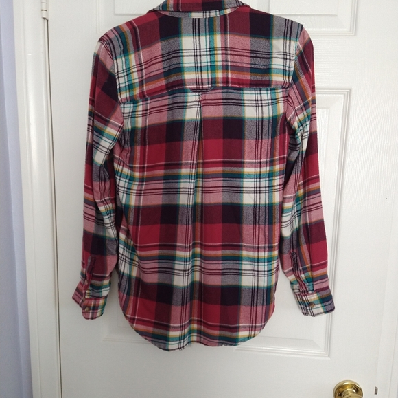 American Eagle Plaid Flannel Look Shirt - Picture 4 of 8